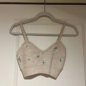 Knit crop mini top